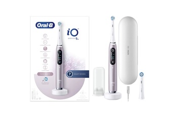 Oral-b io 9 - avec etui de voyage et porte brossette - rose quartz - brosse à dents électrique Très bon état Oral-B reconditionné disponible sur Darty