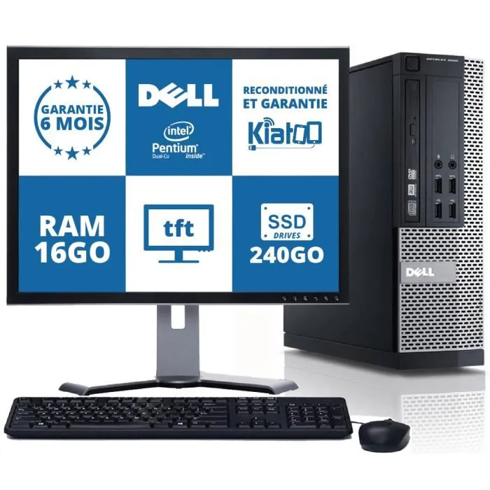 Acheter ordinateur de bureau dell optiplex 790 dual core 16go ram 240 go ssd disque dur ecran ordinateur 17 pouces windows7 pc reconditionné Reconditionné - 279,00 € ordinateur de bureau dell optiplex 790 dual core 16go ram 240 go ssd disque dur ecran ordinateur 17 pouces windows7 pc reconditionné Reconditionné Dell reconditionné disponible sur Cdiscount Seconde Vie