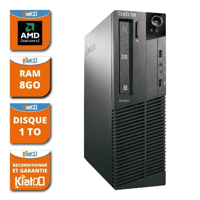 Acheter ordinateur de bureau LENOVO M75 amd dual core 8go ram 1 tera disque dur ordinateur reconditionné Garantie Reconditionné - 199,00 € | Dero ordinateur de bureau LENOVO M75 amd dual core 8go ram 1 tera disque dur ordinateur reconditionné Garantie Reconditionné Lenovo reconditionné disponible sur Cdiscount Seconde Vie | Dero