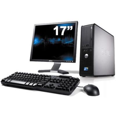 Ordinateur Dell Optiplex 380 SFF + Ecran 17'' - Gris - Intel Celeron E3300 / 2.50 GHz - RAM 2 Go - HDD 160 Go - DVD - Gigabit Ethernet - Windows 7 Professionnel État correct Dell reconditionné disponible sur Fnac