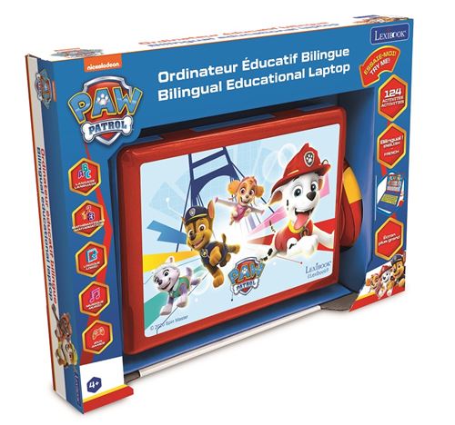 Ordinateur éducatif Lexibook Bilingue avec 124 activités Pat Patrouille Bleu et Rouge État correct Lexibook reconditionné disponible sur Fnac