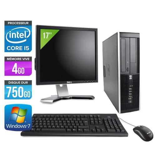 Ordinateur HP Elite 8100 SFF + Ecran 17'' - Noir - Intel Core i5-650 / 3.2 GHz - RAM 4 Go - HDD 750 Go - DVDRW - Gigabit Ethernet - Windows 7 Professionnel État correct Hewlett-Packard reconditionné disponible sur Fnac