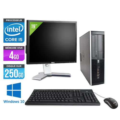 Ordinateur HP Elite 8100 SFF + Ecran 19'' - Noir - Intel Core i5-650 / 3.2 GHz - RAM 4 Go - HDD 250 Go - DVDRW - Gigabit Ethernet - Windows 10 Professionnel Occasion Hewlett-Packard reconditionné disponible sur Fnac | Dero