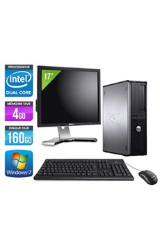 Ordinateur Optiplex 780 Desktop + Ecran 17' - Gris - Intel Core Duo E5300 / 2.60 GHz - RAM 4 Go - HDD 160 Go - DVDRW - Gigabit Ethernet - Windows 7 Bon état Dell reconditionné disponible sur Darty