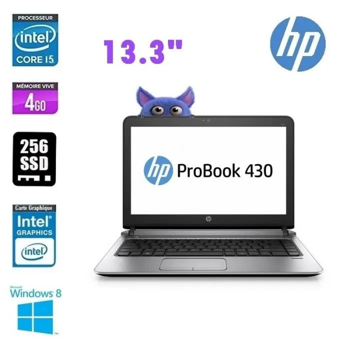 Ordinateur portable - HP - ProBook 430 G3 - Core i5 - 256 Go SSD - Windows 8.1 refurbished reconditionné disponible sur Cdiscount Seconde Vie