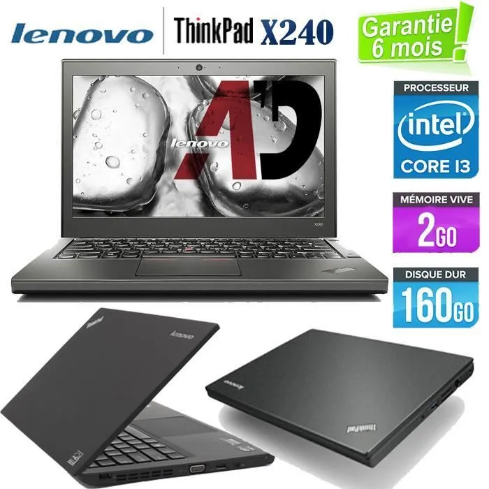 Ordinateur Portable - Lenovo - Thinkpad X240 - Core i3 1.9 GHz - 2 Go RAM - 160 Go HDD Reconditionné - 159,00 € Ordinateur Portable - Lenovo - Thinkpad X240 - Core i3 1.9 GHz - 2 Go RAM - 160 Go HDD Reconditionné Lenovo reconditionné disponible sur Cdiscount Seconde Vie