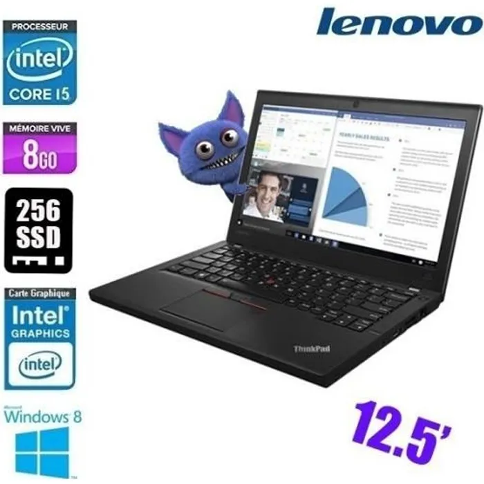 Ordinateur portable - LENOVO - ThinkPad X260 - Core i5-6300U - 8 Go RAM - 256 Go SSD - 125 pouces refurbished - 253,00 € Ordinateur portable - LENOVO - ThinkPad X260 - Core i5-6300U - 8 Go RAM - 256 Go SSD - 125 pouces refurbished reconditionné disponible sur Cdiscount Seconde Vie