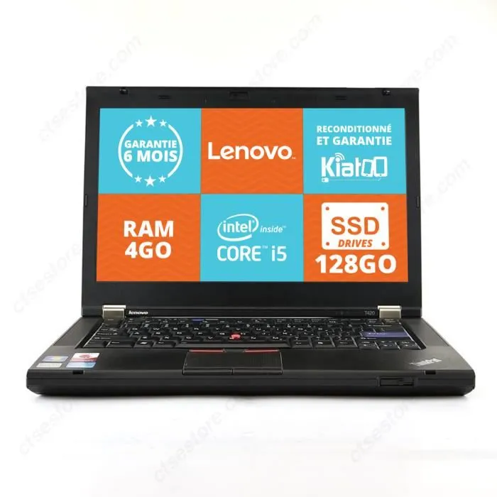 Acheter ORDINATEUR PORTABLE RECONDITIONNÉ LENOVO THINKPAD T420 DISQUE DUR SSD INTEL CORE I5 4GO RAM 128 GO DISQUE DUR SSD DRIVES WEBCAM WIN refurbished - 197,00 € ORDINATEUR PORTABLE RECONDITIONNÉ LENOVO THINKPAD T420 DISQUE DUR SSD INTEL CORE I5 4GO RAM 128 GO DISQUE DUR SSD DRIVES WEBCAM WIN refurbished reconditionné disponible sur Cdiscount Seconde Vie