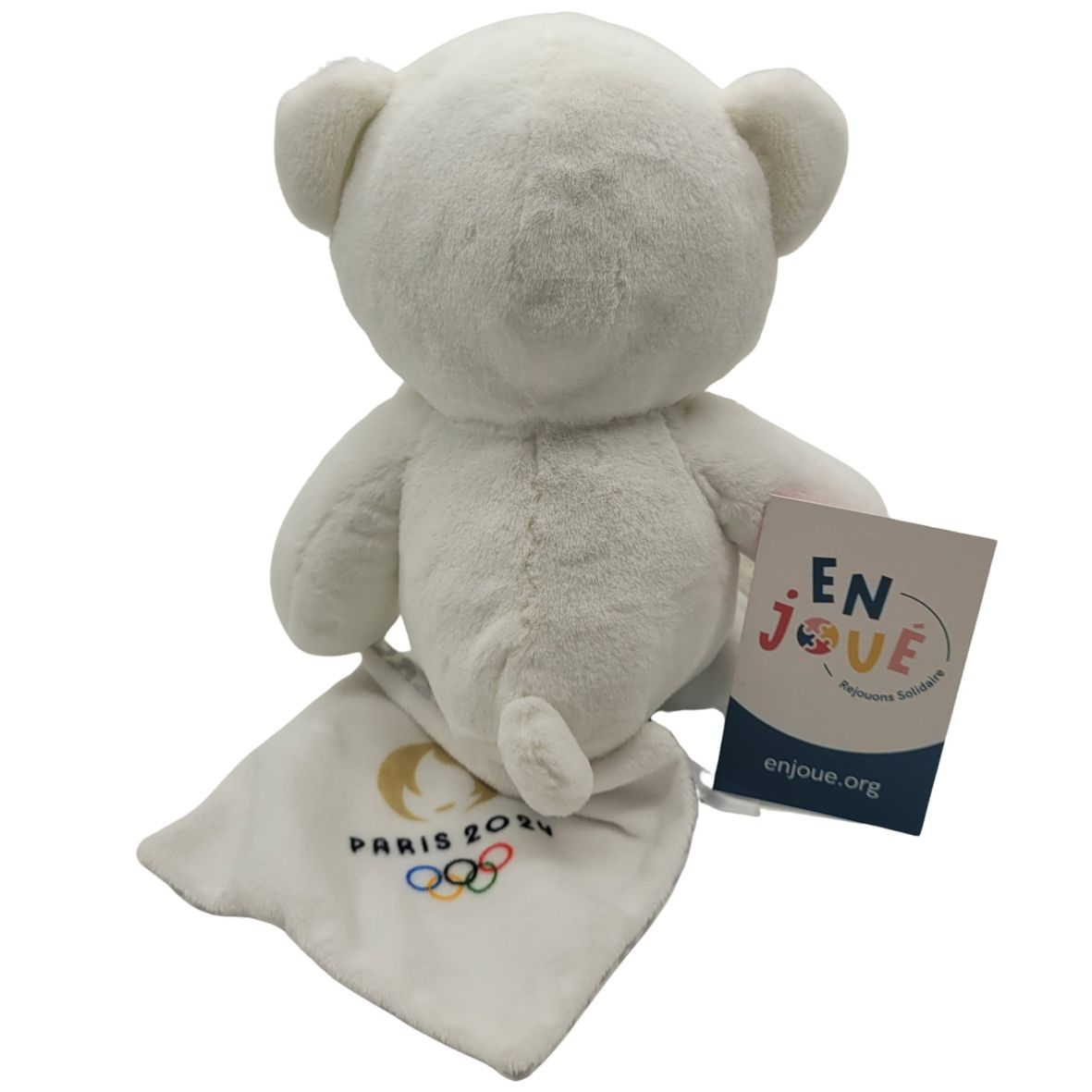 Voir photo 3 de Ours en peluche blanc avec doudou paris 2024 - 25 cm - Doudou et Compagnie - De la naissance. Ours en peluche blanc avec doudou paris 2024 - 25 cm - Doudou et Compagnie - De la naissance. Très bon état reconditionné photo 3