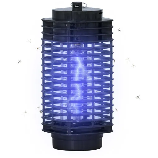 Outsunny Lampe anti-insectes anti moustique design lanterne tue mouche électrique destructeur d'insectes LED 3 W noir Bon état reconditionné disponible sur Rakuten