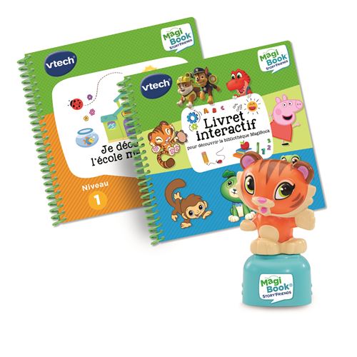 Pack 2 Livres interactifs Vtech MagiBook Story’Friends Starter Pack Je découvre l’école maternelle et un Livret découverte Occasion VTech reconditionné disponible sur Fnac | Dero