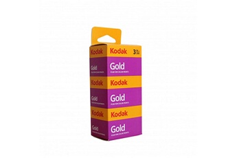Pack 3 x Pellicule Kodak Gold Couleur 200 ISO - Format 135 - 35 mm - 36 poses Bon état Kodak reconditionné disponible sur Darty