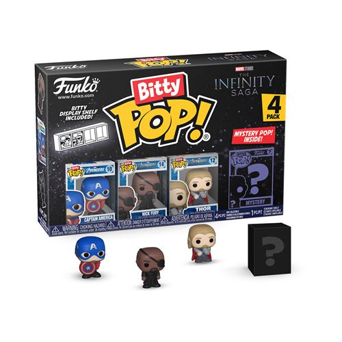 Pack 4 figurines Funko Bitty Pop Marvel Captain America État correct Funko reconditionné disponible sur Fnac