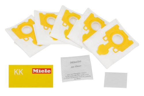 Pack 5 Sacs aspirateur + 2 filtres Miele KK HyClean Blanc et jaune État correct Miele reconditionné disponible sur Fnac