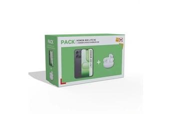 Pack 600 Lite 5G 8/256 Go Velvet Black + Choice earbuds X8i White Bon état Honor reconditionné disponible sur Darty