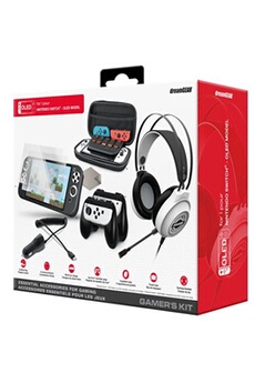 Pack accessoires gaming dreamGEAR pour Nintendo Switch Modèle OLED Noir et blanc Bon état reconditionné disponible sur Darty