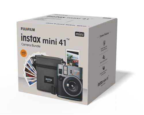 Pack Appareil photo instantané Fujifilm instax mini 41™ Noir + 1 film instax™ mini 10 vues + 1 housse État correct Fujifilm reconditionné disponible sur Fnac