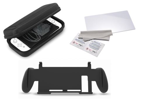 Pack BigBen Pochette de transport Noir + Protection d’écran en verre trempé + Support Grip pour Nintendo Switch État correct reconditionné disponible sur Fnac