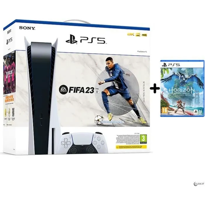 Pack Console de salon - PlayStation 5 - Bundle - 825 Go - FIFA 23 - Horizon Forbidden West Reconditionné - 590,00 € Pack Console de salon - PlayStation 5 - Bundle - 825 Go - FIFA 23 - Horizon Forbidden West Reconditionné Sony reconditionné disponible sur Cdiscount Seconde Vie