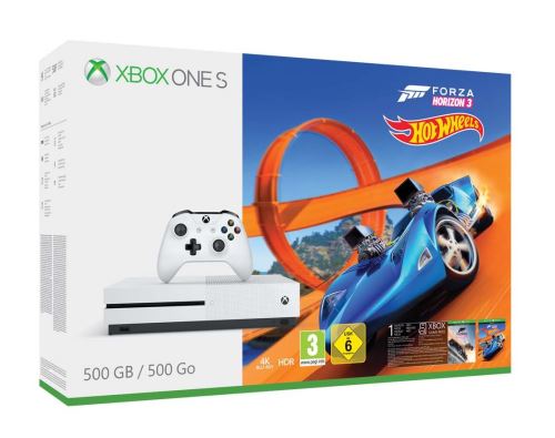 Pack Console Microsoft Xbox One S 500 Go + Forza Horizon 3 + Hot Wheels État correct Microsoft reconditionné disponible sur Fnac