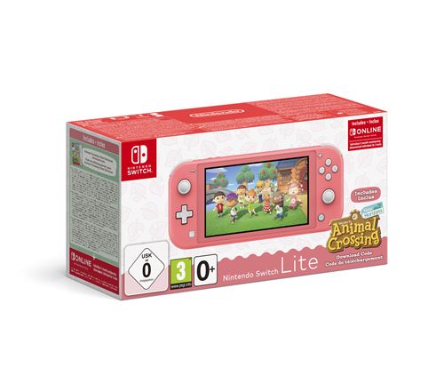 Pack Console Nintendo Switch Lite Corail + Animal Crossing : New Horizon + 3 mois d’abonnement Nintendo Switch Online État correct Nintendo reconditionné disponible sur Fnac