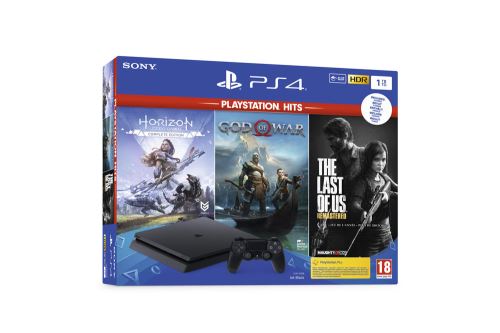 Pack console PS4 Slim 1To + God of War + Horizon Zero Dawn Complete Edition + The Last of Us Remastered - Bon état Bon état Sony reconditionné disponible sur Pixmania