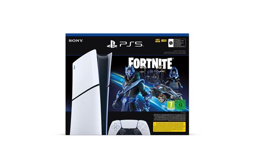 Pack Console Sony édition numérique PlayStation®5 modèle Slim Fortnite® Cobalt Star État correct Sony reconditionné disponible sur Fnac