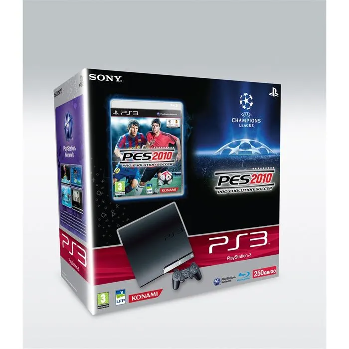 Pack console Sony PS3 Slim 250 Go + PES 2010 Reconditionné reconditionné disponible sur Cdiscount Seconde Vie | Dero