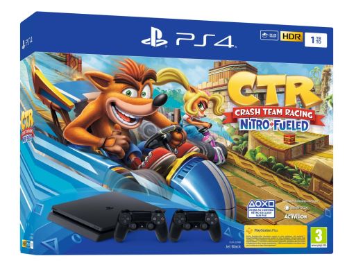 Pack Console Sony PS4 Slim 1 To Noir + Crash Team Racing Nitro Fueled + 2ème manette - Bon état Bon état Sony reconditionné disponible sur Pixmania