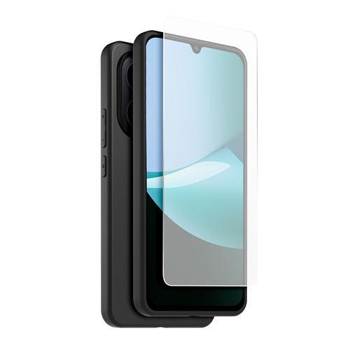 Pack Coque arrière semi-rigide et Protège-écran en verre trempé Made For Xiaomi Noir et Transparent pour Redmi 15C État correct reconditionné disponible sur Fnac