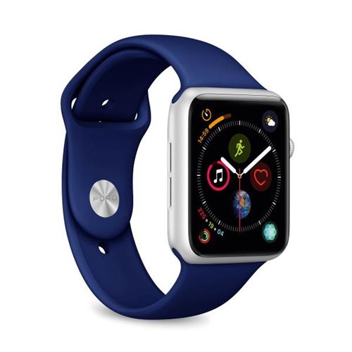 Pack de 2 bracelets en silicone Icon Puro pour montre connectée Apple Watch 42-44 mm S/M/L Bleu nuit État correct reconditionné disponible sur Fnac