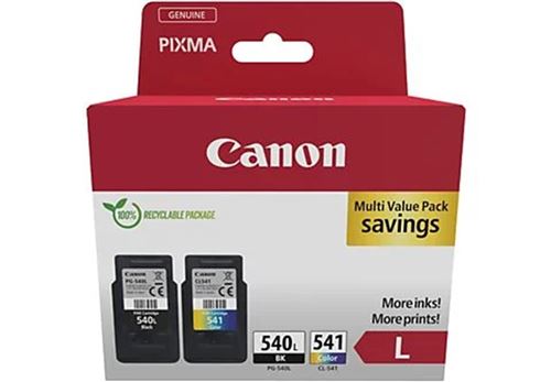 Pack de 2 cartouches d'encre Canon PK PG540L/CL541 Noir Cyan Jaune et Magenta État correct Canon reconditionné disponible sur Fnac