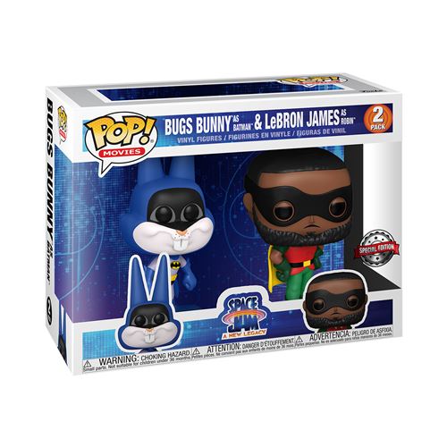 Pack de 2 Figurines Funko Pop Movies Space Jam A New Legacy Bugs and Lebron As Batman and Robin État correct Funko reconditionné disponible sur Fnac