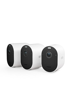 Pack de 3 cameras de surveillance connectees interieure-exterieure Pro 2K+ Spotlight Blanc Bon état reconditionné disponible sur Darty
