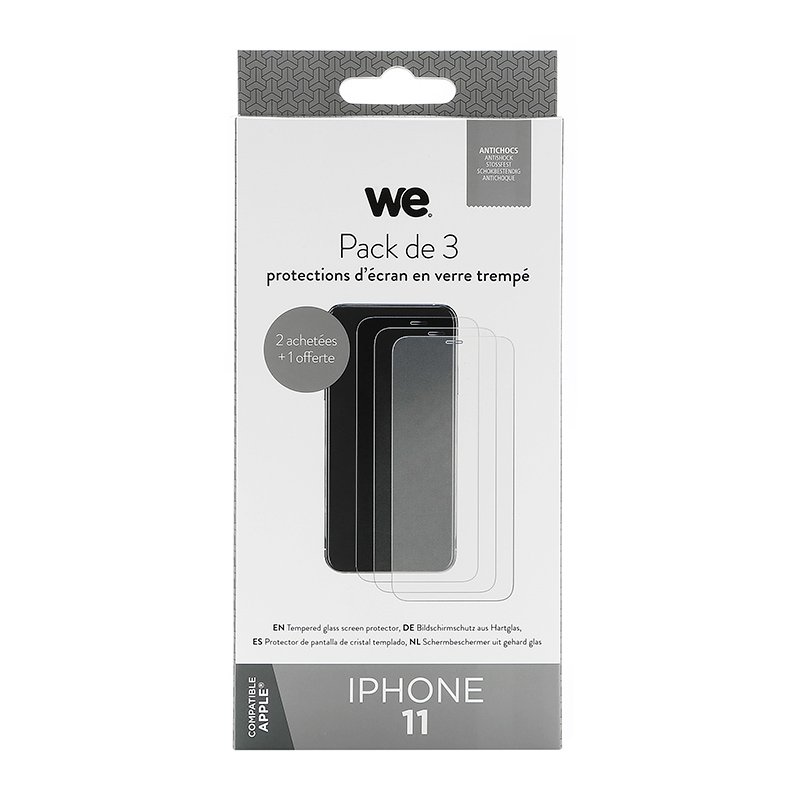 Pack De 3 Films De Protection We Apple Iphone 11 Bon état - 14,98 € Pack De 3 Films De Protection We Apple Iphone 11 Bon état reconditionné disponible sur Electro Depot