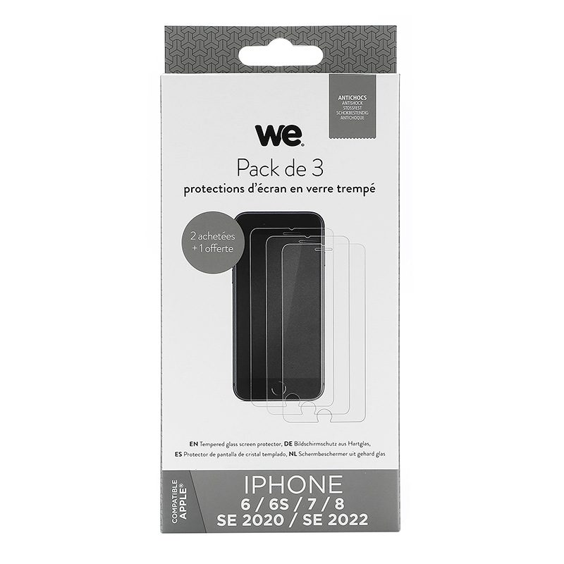 Acheter Pack De 3 Films De Protection We Apple Iphone 7/8/se Bon état - 12,98 € Pack De 3 Films De Protection We Apple Iphone 7/8/se Bon état reconditionné disponible sur Electro Depot