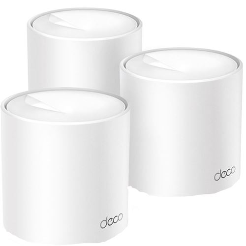 Pack de 3 Répéteurs sans fil Wi-Fi 6 Bi-bande TP-LINK Deco X10 Blanc État correct TP-Link reconditionné disponible sur Fnac