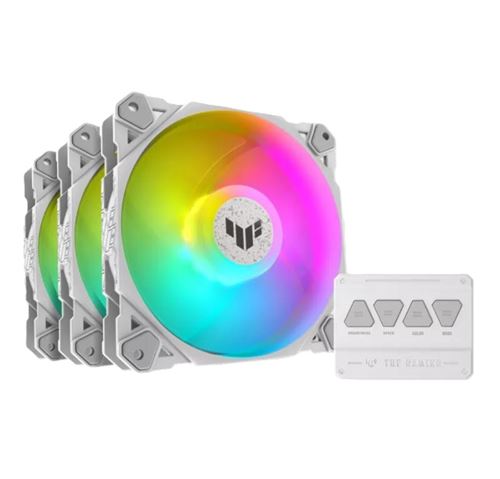 Pack de 3 ventilateurs PC ASUS TUF GAMING TF120 ARGB 120 mm blanc État correct reconditionné disponible sur Fnac