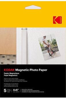Pack de 5 feuilles de papier photo magnétique 10 x 15 690g Blanc Bon état Kodak reconditionné disponible sur Darty | Dero