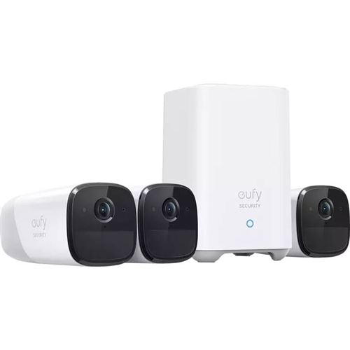Pack de caméras de surveillance connectée EufyCam 2 Pro intérieure - extérieure Blanc + HomeBase 2 Blanc Occasion reconditionné disponible sur Fnac | Dero