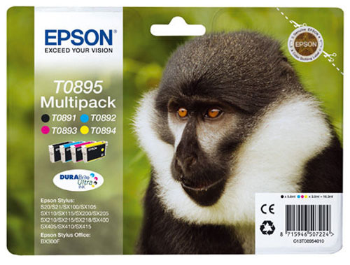 Pack de Cartouche d'encre Epson Singe 4 couleurs État correct reconditionné disponible sur Fnac
