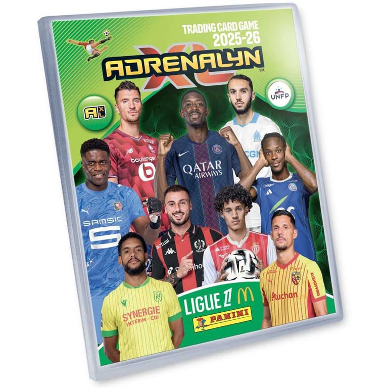 Pack de démarrage Panini Adrenalyn XL Ligue 1 McDonald's 2025/26 avec classeur et 4 pochettes Multicolore - Excellent état Parfait état reconditionné disponible sur Pixmania