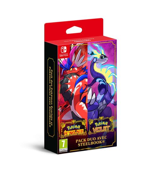Pack Duo Pokémon Ecarlate et Violet avec SteelBook Nintendo Switch État correct Nintendo reconditionné disponible sur Fnac