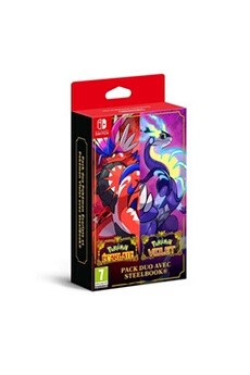 Pack Duo Pokémon Ecarlate et Violet avec SteelBook Switch Très bon état Nintendo reconditionné disponible sur Darty
