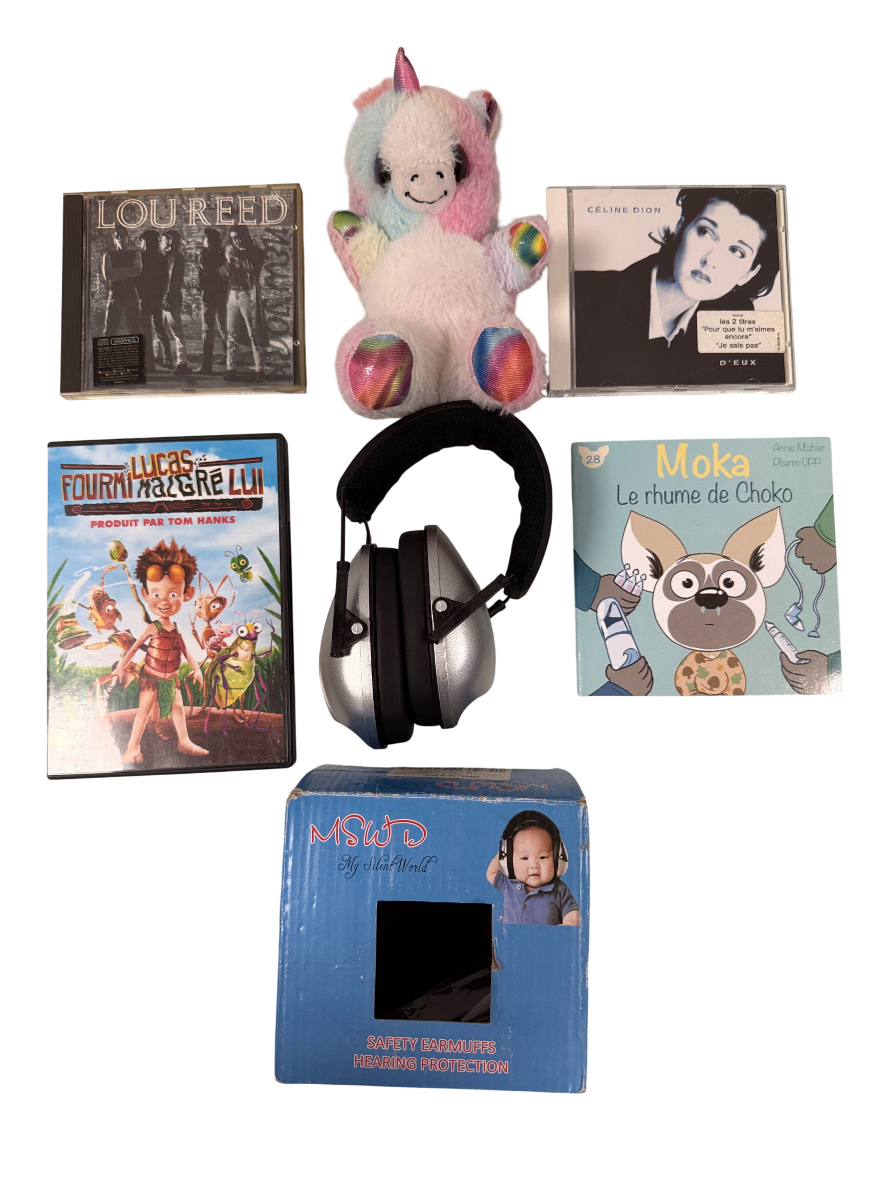 Pack enfant : Casque anti-bruit pour enfant + peluche + de la lecture + un dvd + de quoi tester le casque anti-bruit^^ Très bon état - 19,99 € Pack enfant : Casque anti-bruit pour enfant + peluche + de la lecture + un dvd + de quoi tester le casque anti-bruit^^ Très bon état reconditionné disponible sur Label Emmaüs