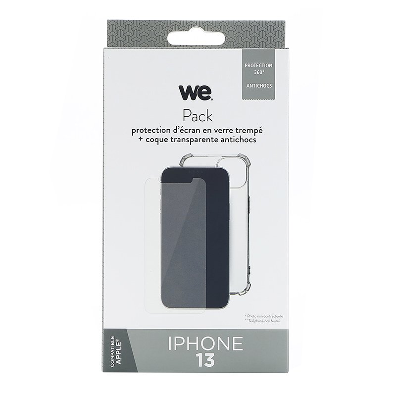 Pack Film De Protection + Coque We Apple Iphone 13 Bon état - 15,98 € Pack Film De Protection + Coque We Apple Iphone 13 Bon état reconditionné disponible sur Electro Depot