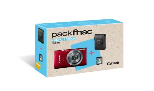 Pack Fnac Canon Ixus 165 Rouge + Etui + Carte mémoire SD 8 Go État correct reconditionné disponible sur Fnac | Dero