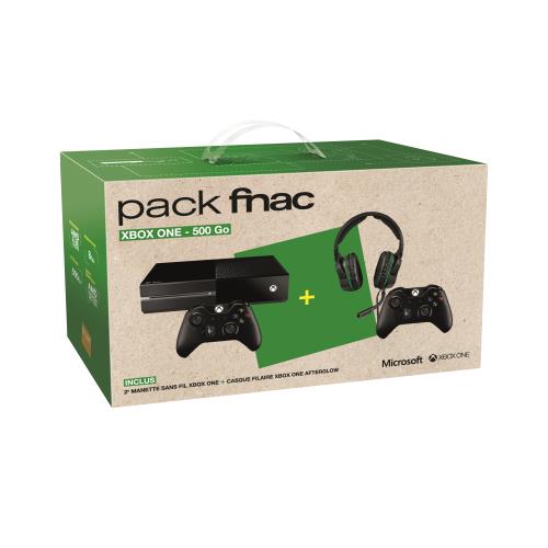 Pack Fnac Console Microsoft Xbox One 500 Go Noire + 2 Manettes XBox One Sans Fil + Micro-Casque Filaire Afterglow État correct Microsoft reconditionné disponible sur Fnac