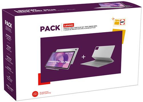 Pack Fnac Tablette tactile Lenovo Idea Tab Plus 12,1"" 256 Go Gris + Coque de protection avec clavier et stylet État correct Lenovo reconditionné disponible sur Fnac