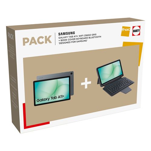 Pack Fnac Tablette tactile Samsung Galaxy Tab A11+ 11" 256 Go Gris + Book Cover Keyboard Bluetooth Designed for Samsung État correct Samsung reconditionné disponible sur Fnac